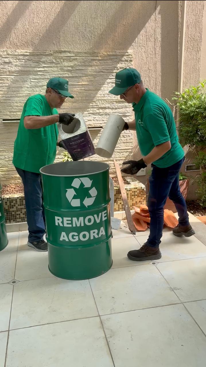 Entulho e materiais avaliados pela Remove Agora